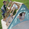 Aire de jeux bébé OLYMPE zoom ambiance enfant sur échelle corde d’escalade