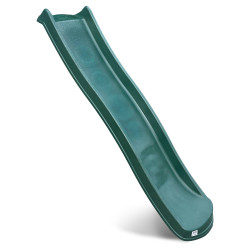 Glissière toboggan en plastique vert foncé pour plateforme 120 cm sur un fond blanc