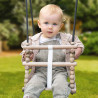 Siège balançoire bébé en bois perles – Agrès pour portiques 1m95 à 2m35 - Pour 1 enfant de 6 à 24 mois, 15 kg max - Image d'ambi