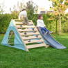 Aire de jeux en bois Hercule - Toboggan et escalade, 18 mois et + - Pour 2 enfants, de plus de 18 mois - Enfants s'amusant sur l