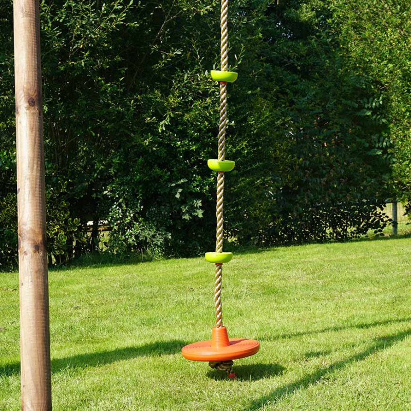Kangui Corde à Nœuds Pour Portique – Chanvre Naturel, 180 Cm, 3 Nœuds, Supporte 70 Kg