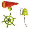 Aire de jeux pour enfant avec portique et bac à  sable - HAPPY Slide 150 - Option Accessoires Bateau