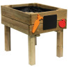 Carré potager pour enfant en bois avec ardoises - 26L - Marguerite - Vue de 3/4 - Fond blanc
