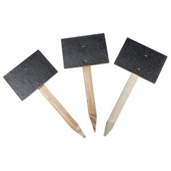 Carré potager pour enfant en bois avec ardoises - 26L - Marguerite - 3 étiquettes incluses