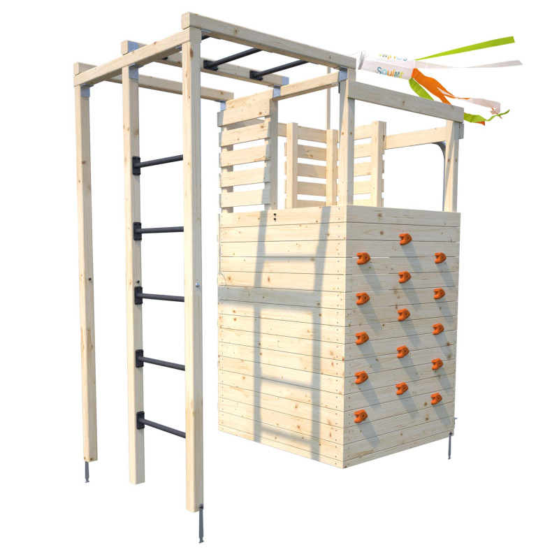 Cabane en bois crossfit pour enfants et ado - Cross Fit - Vue 3/4 droite