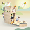 Cabane en bois avec bac à sable bateau pirate pour enfants - Pirate - Pour 6 enfants de 3 à 12 ans