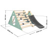 Aire de jeux en bois Hercule - Toboggan et escalade, 18 mois et + - Dimensions du produit
