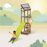 Aire de jeux avec mur d'escalade et corde à  grimper - HAPPY Rope 120 - Pour 3 enfants de 3 à 12 ans