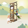 Aire de jeux avec mur d'escalade et corde à  grimper - HAPPY Rope 120 - Pour 3 enfants de 3 à 12 ans