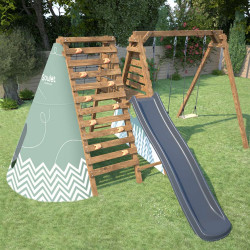 Aire de jeux en bois - Appolon - Usage familial en extérieur