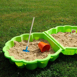 Bac à sable en plastique forme coquillage - Coquilles - Pour un usage familial en extérieur.