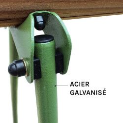 Balançoire vis-à-vis deux enfants en métal - Agrès pour portiques en bois 2m22 - Soulet - Pour poutre Ø 100 mm