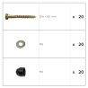 Kit pour scellement en acier électrozingué avec visserie pour portique et station en bois - Pièces détachées