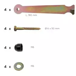 Kit de scellement complet avec visserie pour portique et station en bois – Soulet