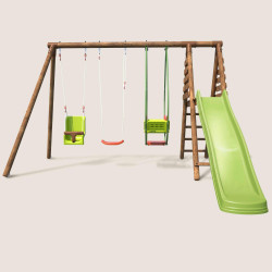 Station pour enfant avec portique et toboggan - Colza - Vue de face