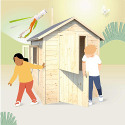 Cabane en bois pour enfants – Garance - Pour 2 enfants de 3 à 12 ans