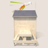 Cabane en bois avec table pour enfants – Tiana - Vue de gauche