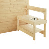 Cabane en bois avec table et mini-cuisine pour enfants – Blanche - Zoom sur la cuisine