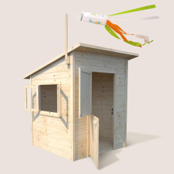 Cabane en bois avec toit plat en pente pour enfants – Santa Monica -