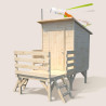 Cabane en bois sur pilotis pour enfants - Oakland - Vue 3/4 gauche