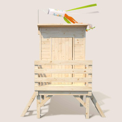 Cabane en bois sur pilotis pour enfants - Oakland - Vue de face