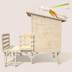 Cabane en bois sur pilotis pour enfants - Oakland - Vue de gauche