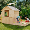 Cabane en bois avec bac à sable pour enfants – Elisabeth - Usage familial en extérieur