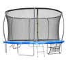 Trampoline extérieur 4m27 pour enfants et adultes avec filet de protection - Vue 3/4 droite