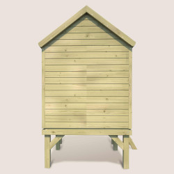 Cabane en bois traité sur pilotis pour enfant - Winny - Vue de dos