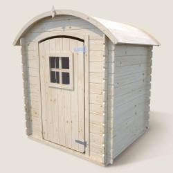 Petite cabane en bois 2 enfants - Patty - Vue 3/4 gauche