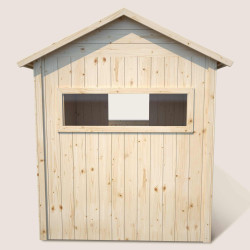 Cabane en bois pour enfant avec table - Jazz - Vue de gauche