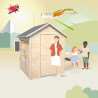 Cabane en bois avec table pour enfants – Tiana - Pour 4 enfants de 3 à 12 ans