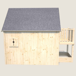 Cabane en bois haute sur pilotis pour enfant - Duplex - Vue de dos