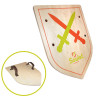 Cabane en bois pour enfants et ado avec mur escalade - Knight - Zoom sur le bouclier - Accessoire inclus
