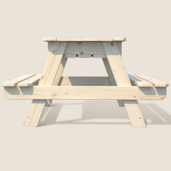 Table en bois pour enfant avec bac à sable intégré - Soulet - Vue de face