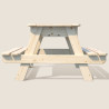 Table en bois pour enfant avec bac à sable intégré - Soulet - Vue de face