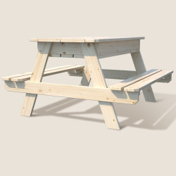 Table en bois pour enfant avec bac à sable intégré - Soulet - Vue 3/4 gauche