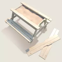 Table d'activités en bois avec bac à sable intégré pour enfants