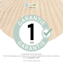 Table en bois pour enfant avec bac à sable intégré - Garantie