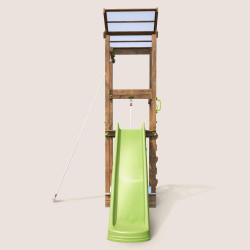 Aire de jeux avec mur d'escalade et corde à  grimper - HAPPY Rope 120 - Vue de face