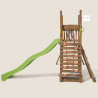Aire de jeux pour enfant avec portique et mur d'escalade - HAPPY Swing & Climbing 150 - Vue de gauche