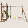 Aire de jeux pour enfant avec portique et mur d'escalade - HAPPY Swing & Climbing 150 - Vue de dos