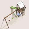 Aire de jeux pour enfant 2 tours avec portique et bac à  sable - FUNNY Swing 150 - Vue de dessus