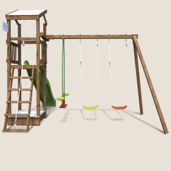 Aire de jeux pour enfant avec portique et bac à  sable - HAPPY Slide 150 - Vue de dos