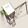 Aire de jeux pour enfant avec portique et bac à  sable - HAPPY Slide 150 - Vue de dessus