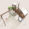 Aire de jeux pour enfant 2 tours avec pont et portique - FUNNY Swing & Bridge 150 - Vue de dessus