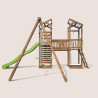 Aire de jeux pour enfant 2 tours avec portique et mur d'escalade - FUNNY Big Climbing - Vue de gauche