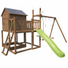 Aire de jeux pour enfant maisonnette avec portique - COTTAGE - Vue 3/4 droite