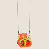 Balançoire bébé Trix orange et vert, 390 x 300 x 385 mm - Version Siège bébé