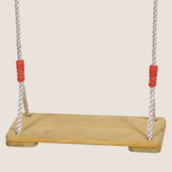 Balançoire en bois 2m - 2.50m - Zoom sur l'assise en bois.